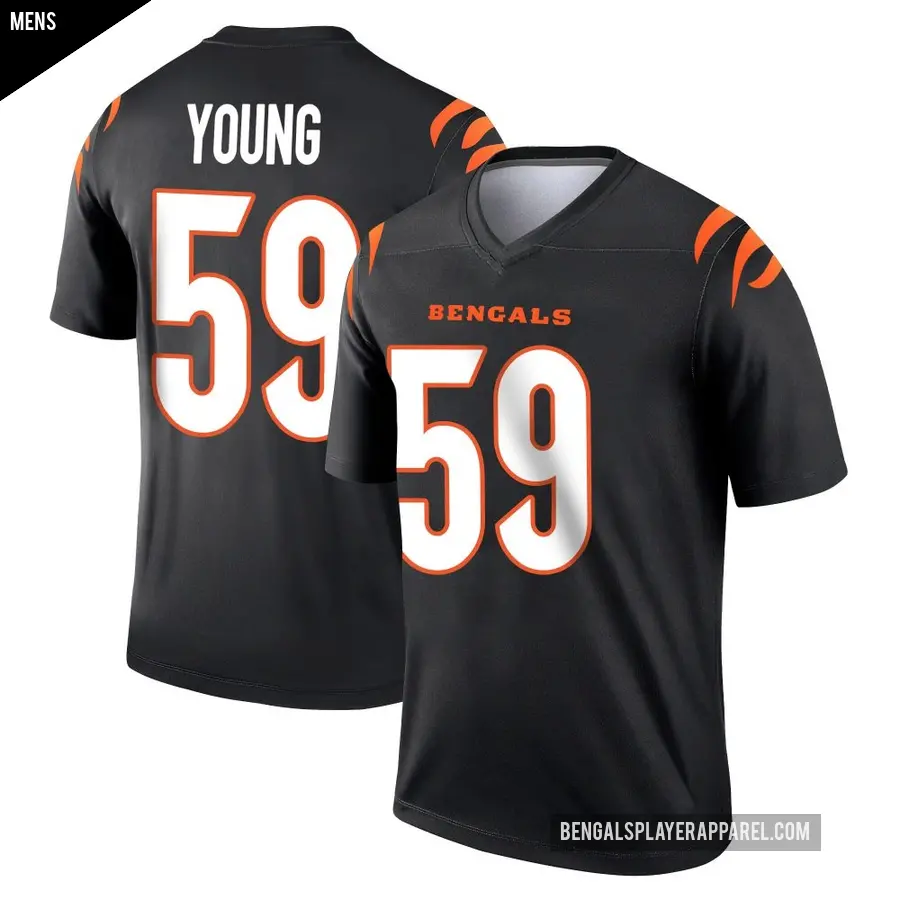 Men's Cincinnati Bengals ＃59 Craig Young Black Legend Jersey