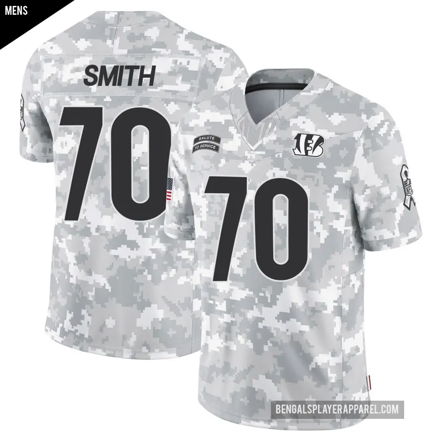 Men's Cincinnati Bengals ＃70 D'Ante Smith Arctic Camo Limited 2024 Salute to Service Jersey