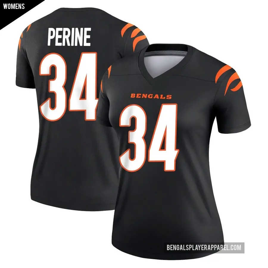 Women's Cincinnati Bengals ＃34 Samaje Perine Black Legend Jersey