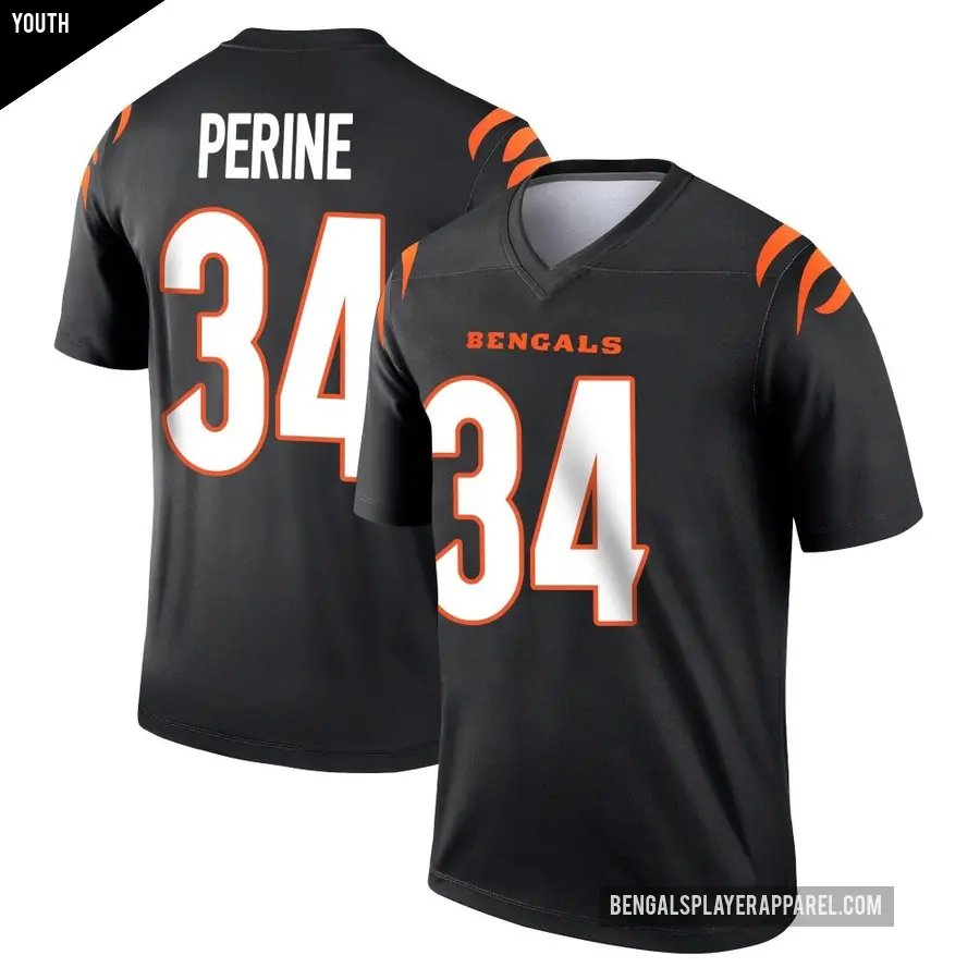 Youth Cincinnati Bengals ＃34 Samaje Perine Black Legend Jersey