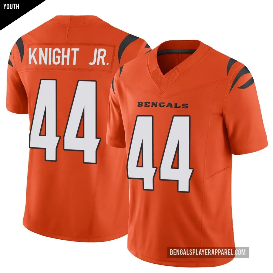Youth Cincinnati Bengals ＃44 Demetrius Knight Jr. Orange Limited Vapor F.U.S.E. Jersey
