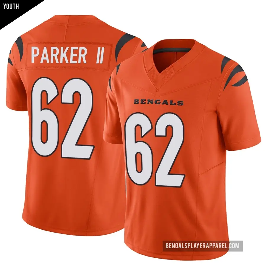 Youth Cincinnati Bengals ＃62 Brian Parker II Orange Limited Vapor F.U.S.E. Jersey