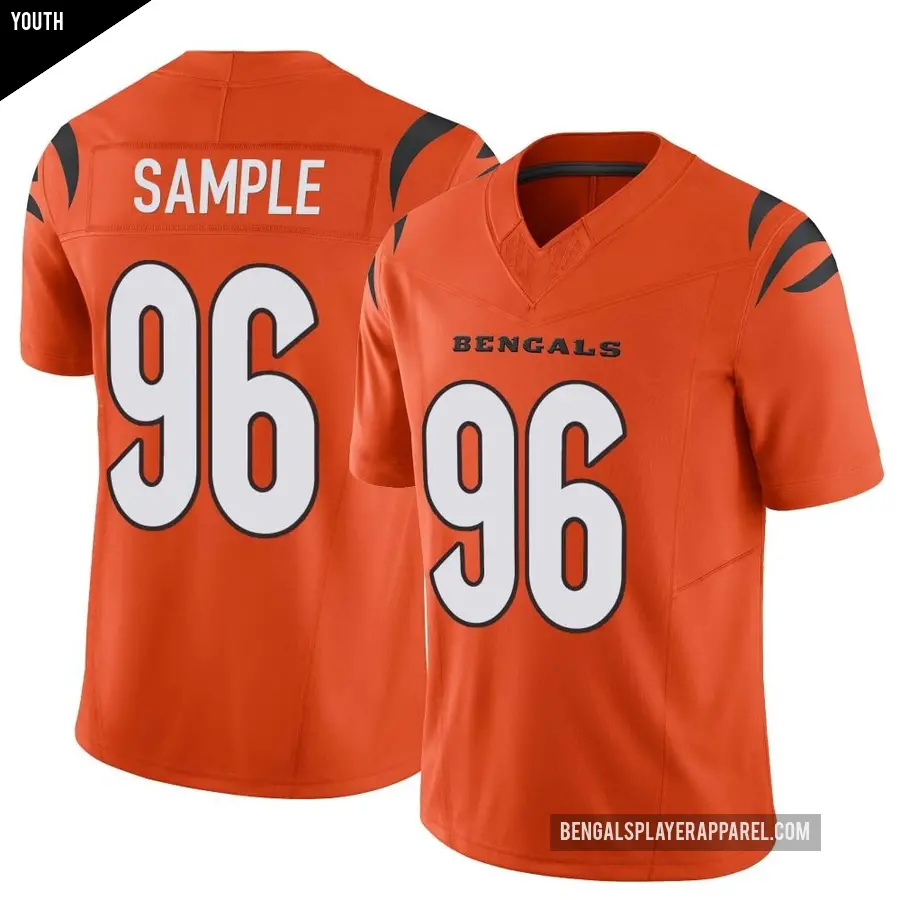 Youth Cincinnati Bengals ＃96 Cam Sample Orange Limited Vapor F.U.S.E. Jersey